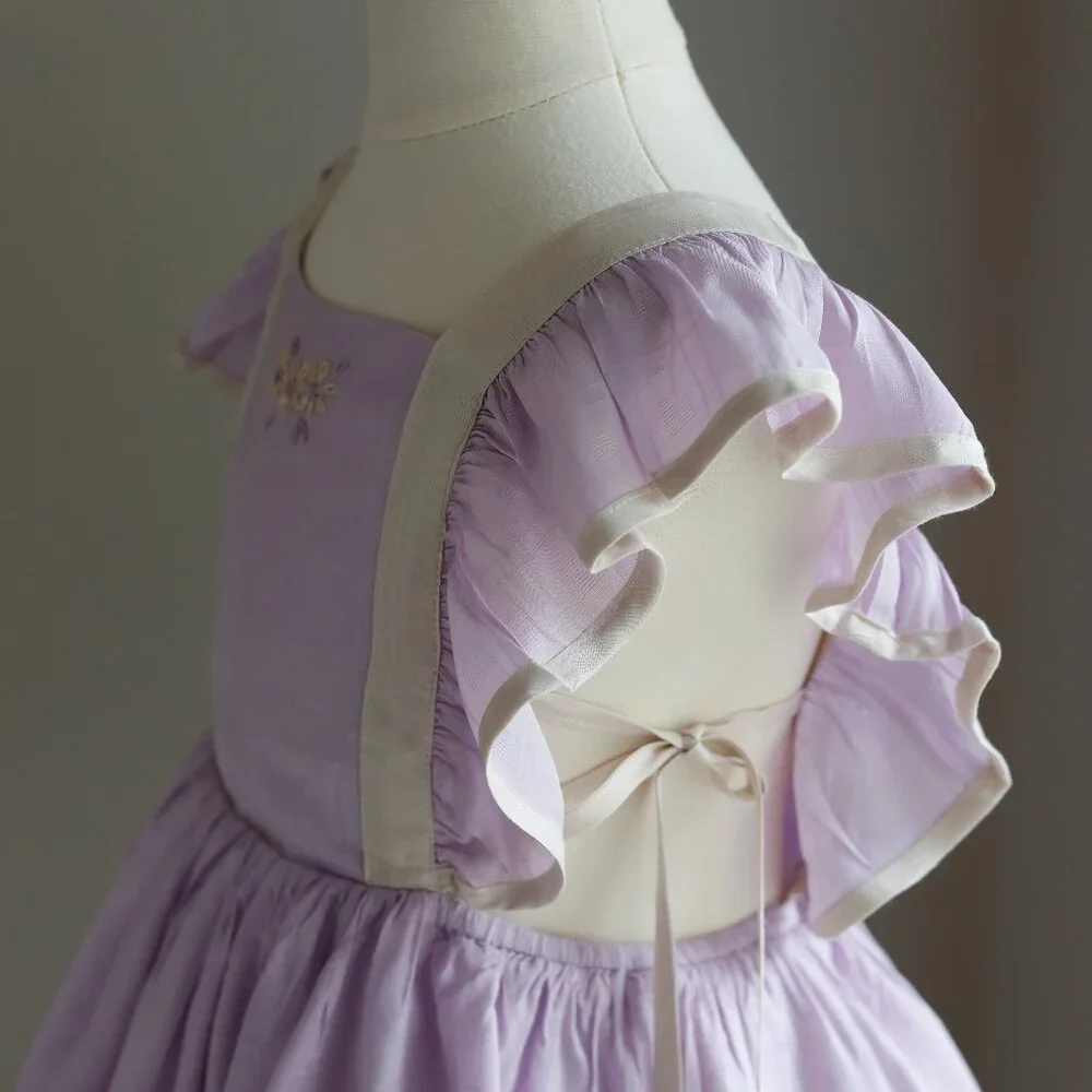 Well Dressed Wolf Kate Tunic Set Lavender and Beige Size 6 NWT
